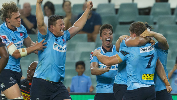 Victory: The Waratahs head to South Africa with a win under the belt. 