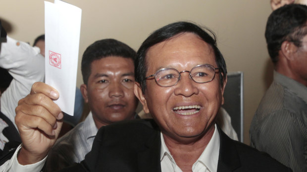 Cambodia National Rescue Party President Kem Sokha pictured before he was jailed last year.