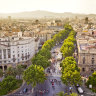 La Rambla, Barcelona … George Orwell stayed at a hotel here.