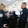 US Border Control officers in Washington, DC. Entering the country is not as simple as it once was.