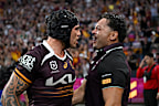 Jordan Riki and Alex Glenn during the preliminary final. 