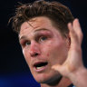 Michael Hooper after his final home match for the Waratahs on Friday.