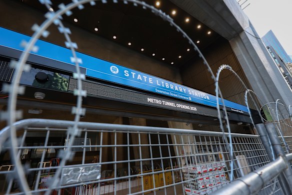 State Library and Town Hall stations are not yet completed.  