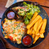 The popular chicken parma at The Birmy.