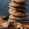 Chocolate, hojicha and pecan cookies.