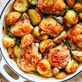 Adam Liaw’s one-pan rosemary chicken and potatoes.