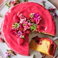 Helen Goh's almond and raspberry ripple cake.