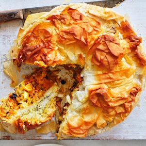 Julia Busuttil Nishimura's pumpkin and feta filo pie.