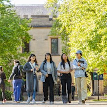 A group of students photographed at Melbourne University