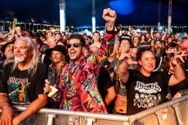 A general view of the crowd at Bluesfest in Byron Bay in 2024.