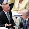 Minister for Climate Change and Energy Chris Bowen and Prime Minister Anthony Albanese on Thursday.
