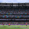 MCG bathed in English blue, but green was colour of the Cup