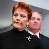 Senator Pauline Hanson and Barnaby Joyce in Parliament House on Wednesday.