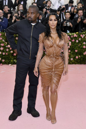 Kim Kardashian, with Kanye West at this year's Met Gala, has a "solutionwear" line.