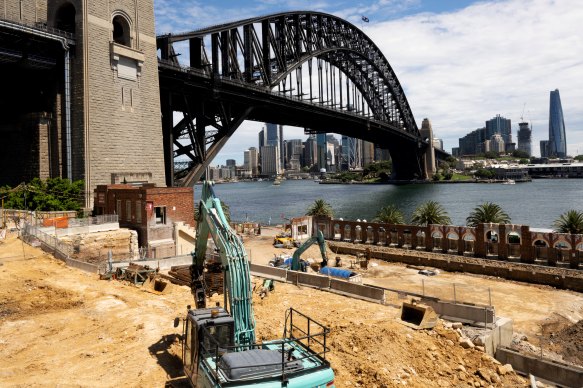 The old North Sydney Olympic Pool has largely been demolished.