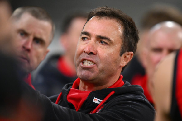 Essendon coach Brad Scott was not impressed with Essendon’s huge loss on the weekend.