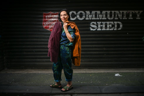 Off Your Back winter coat drive founder Toni Joel at the Salvation Army Bourke Street headquarters.