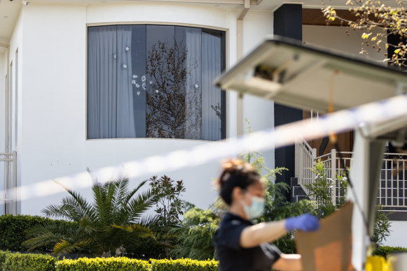 A Craigieburn home was sprayed with bullets early on Thursday morning.