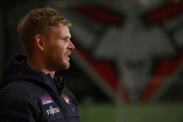 Essendon’s Michael Hurley will play his last game on Saturday night.