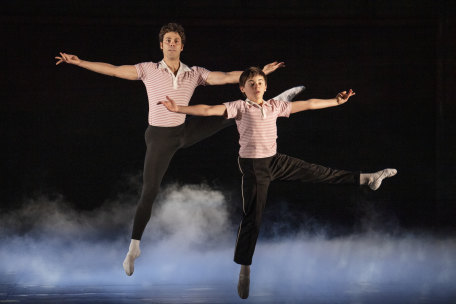 Aaron Smyth, left, and Wade Neilsen play Billy Elliot at different stages of his life.