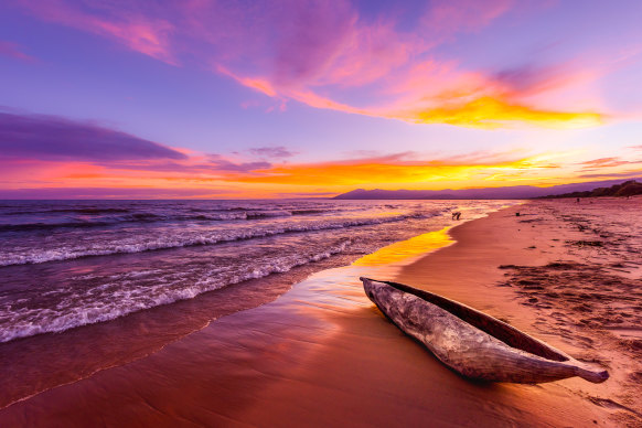 Sunset hues at Lake Malawi.