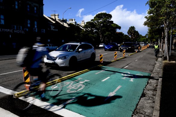 The cycleway that has caused a rift between Clover Moore and Alex Greenwich.