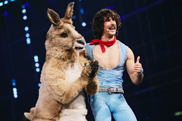 Australia’s Go-Jo performs during the first Eurovision semi-final.