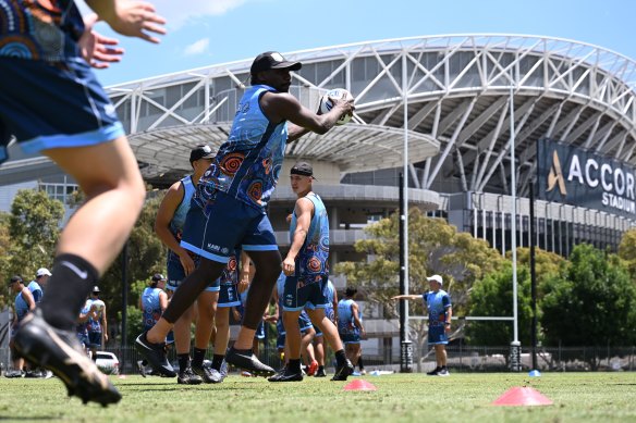 Tyler Abbott at the NSWRL training camp.