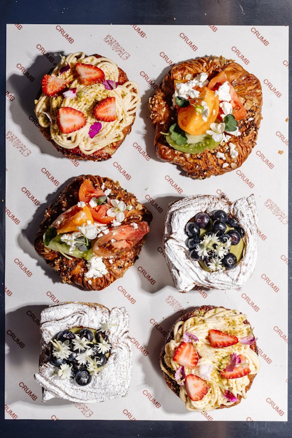An assortment of freshly baked pastries. 