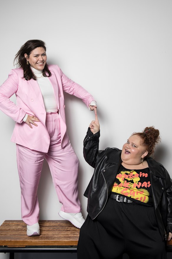 Lui with actor Megan Wilding, who plays the lead in Lui’s play Blackie Blackie Brown.