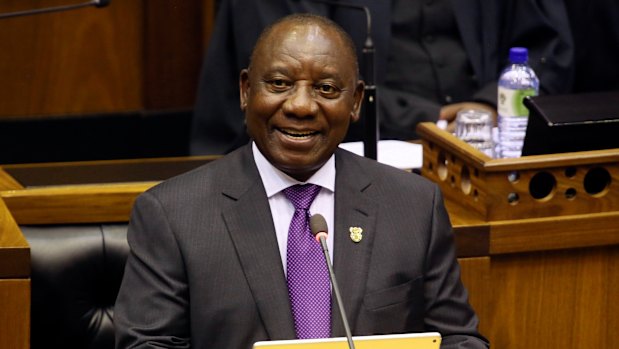 South Africa's new President, Cyril Ramaphosa, says the transfer of land from the country's white minority to the black majority will be handled without damaging the economy.