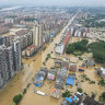 Qingyuan city, in China’s southern Guangdong province after days of heavy rains on Monday.