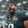 Jordan Mailata after his team’s victory in New Orleans.
