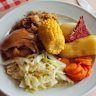 A hangi is simply meat and vegetables. It’s the way it’s cooked that matters.