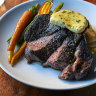 Scotch fillet with “Nan’s potato bake” at The Iron Yampi.