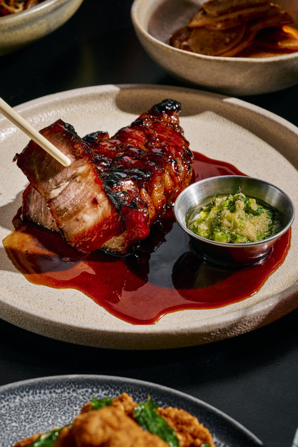 The signature char siu pork.