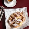 Bougatsa and coffee.