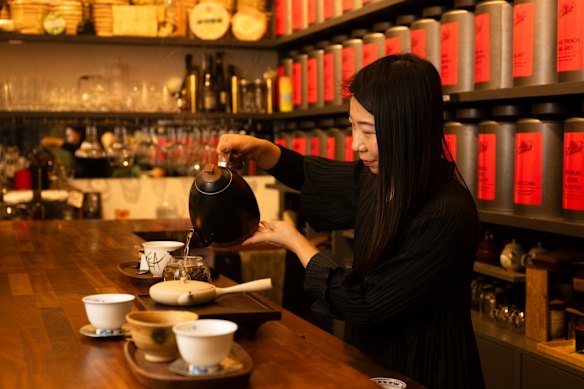 Cathy Zhang at Ms. Cattea Tea Bar.