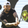 Kyrgios in pain but still plans to play for Wimbledon title