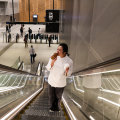 Frances Song, co-owner of Moon Phase bakery at St Leonards, with one of her chocolate bar croissants at nearby Crows Nest Metro station.