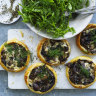 Helen Goh’s mushroom tarts with ricotta and dill