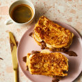 Oozy chocolate sourdough toastie.