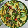 Adam Liaw’s green curry noodles.