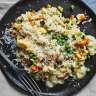 Chicken and egg risotto.