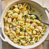 If you can’t get your hands on any broad beans, peas or asparagus are a lovely substitute.