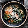 Julia Busuttil Nishimura’s white bean, cavalo nero and parmesan soup.