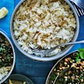 Adam Liaw’s Lebanese vermicelli rice is the perfect side dish to his beef and spinach stew.