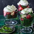 Berry matcha trifle.