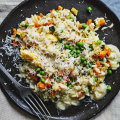 Chicken and egg risotto.