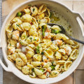 If you can’t get your hands on any broad beans, peas or asparagus are a lovely substitute.